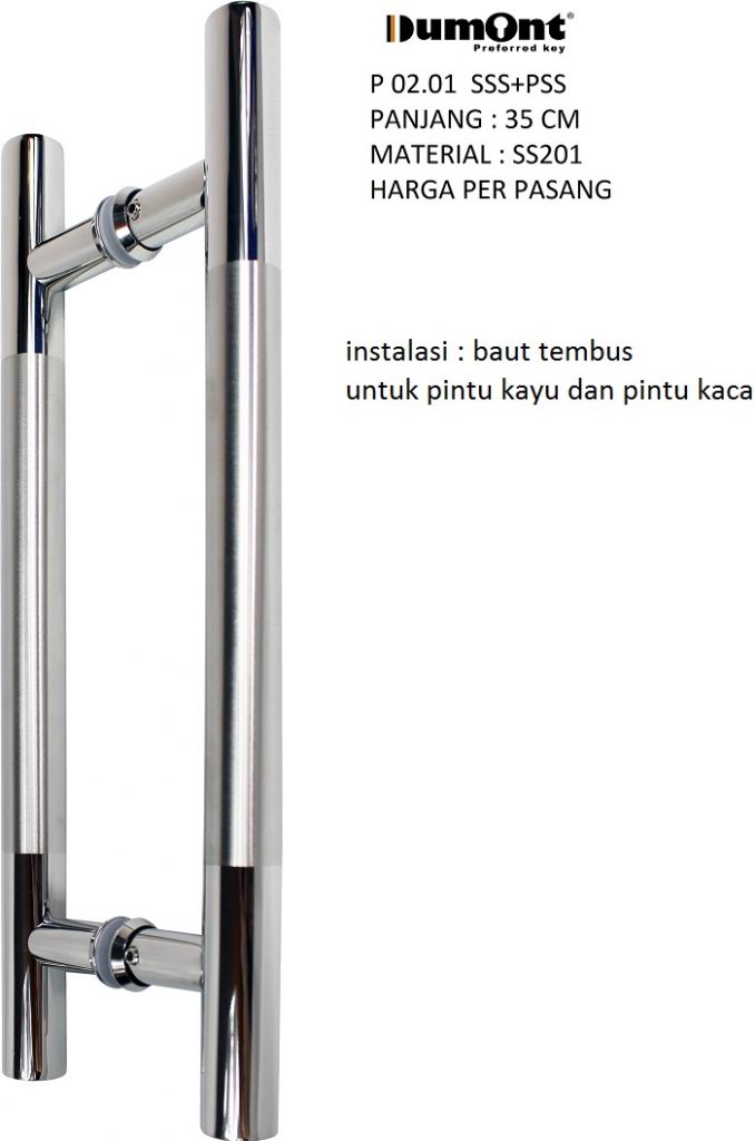 P 02-01 SS+PSS 35 CM PULL HANDLE