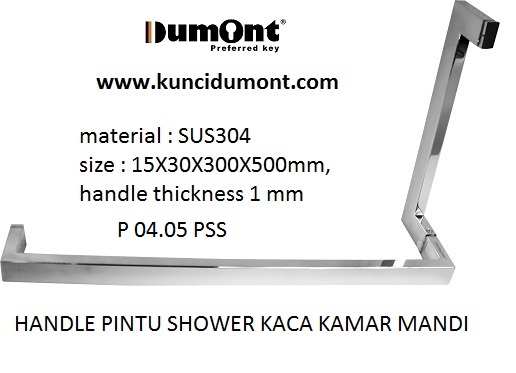 P 04-05 PSS 500MM SHOWER PULL HANDLE SS304