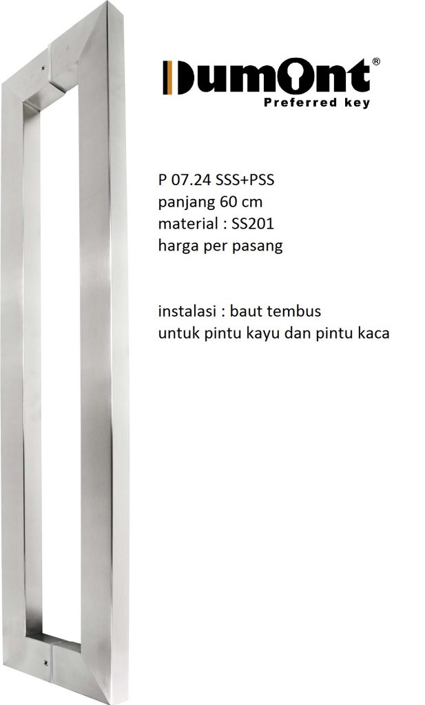 P 07-24 SSS 600MM PULL HANDLE SS